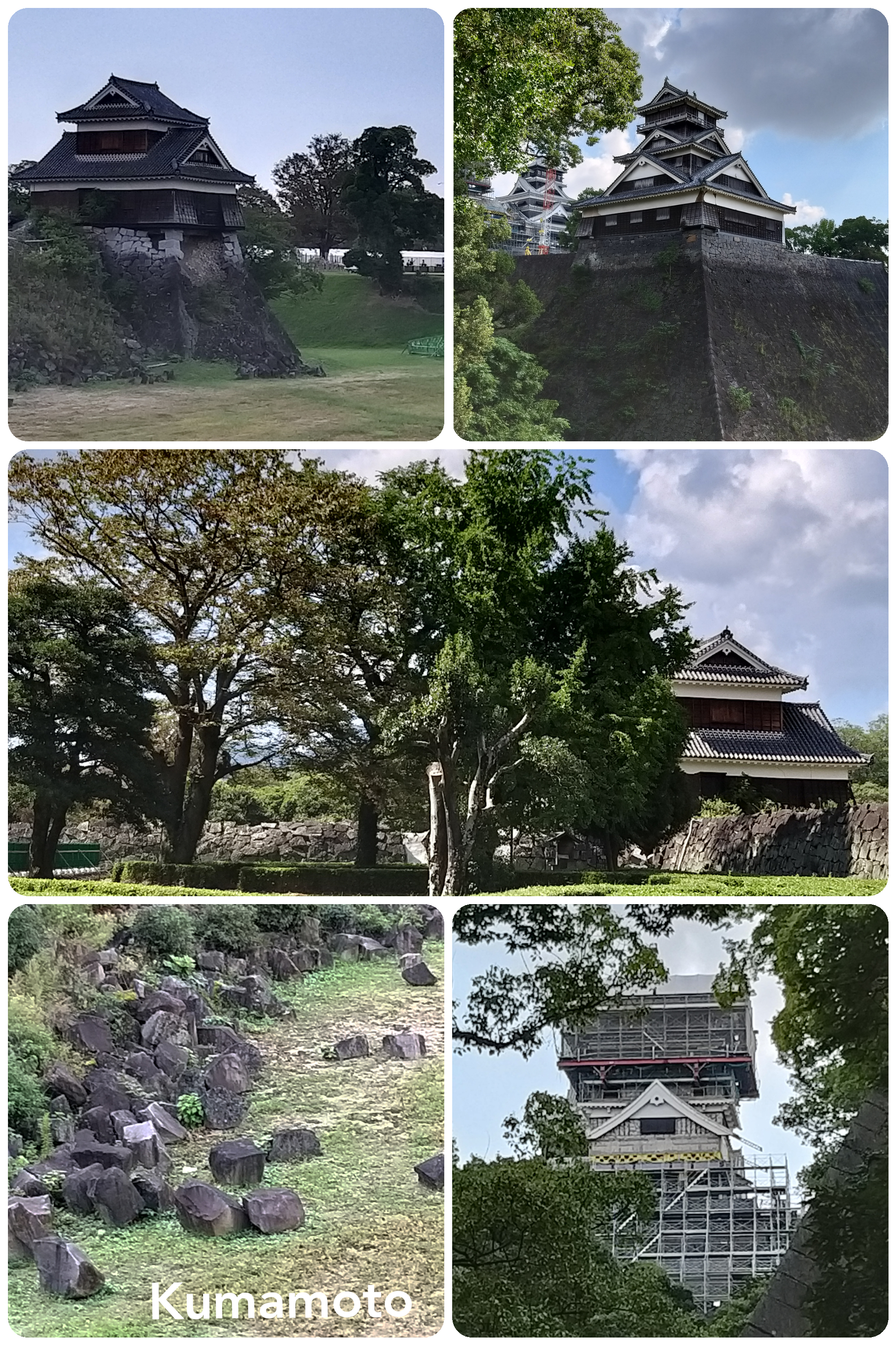 Kumamoto – château endommagé